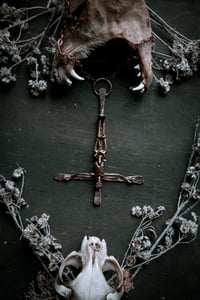 Image 1 of Crucified skeleton necklace 