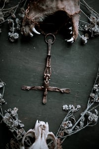 Image 3 of Crucified skeleton necklace 