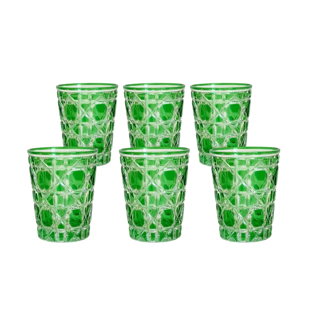 Image of Green Geometric Tumbler Glassware