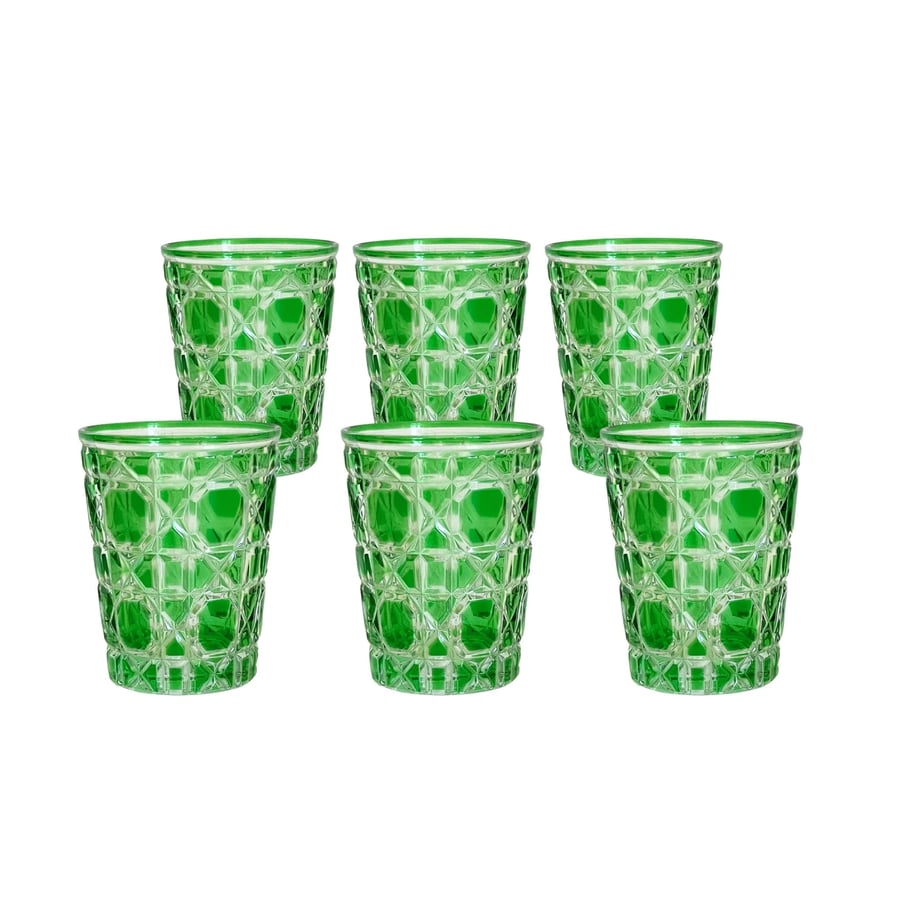 Image of Green Geometric Tumbler Glassware