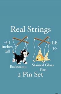 Image 5 of Figgy and Cleo puppet string fantasy pin 