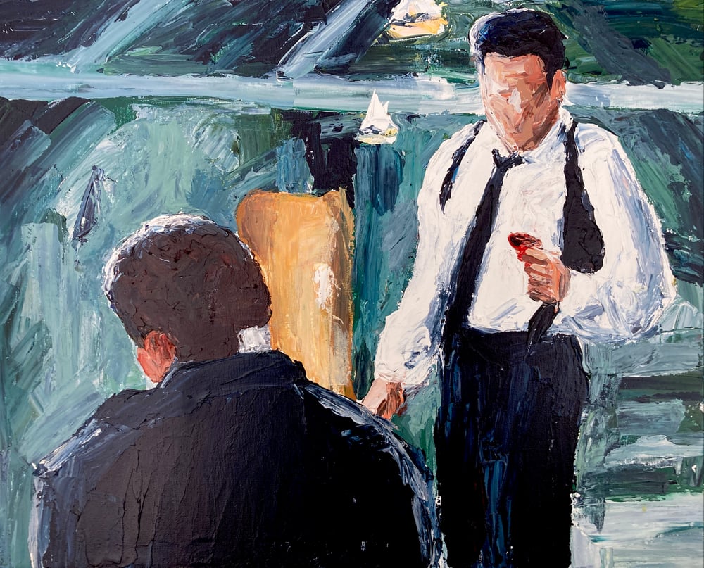 Image of Stuck in the middle original on canvas