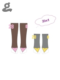 Image 1 of Bikini Bow Clash Clip-On Socks (2-in-1)