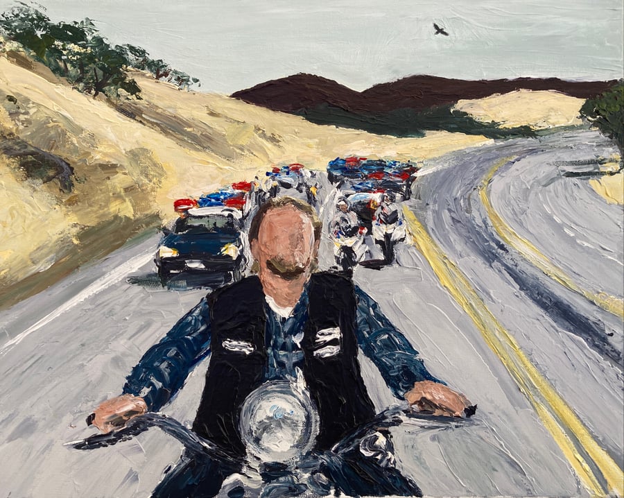 Image of ‘Come join the murder” original painting 16” x 20”
