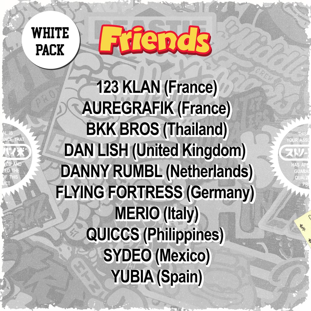 HENTITAN and FRIENDS - White Sticker Pack