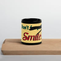 Image 1 of Don’t Forget To Smile Black Glossy Mug - Joaquin Phoenix Joker Replica Movie Inspired