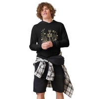 Image 1 of Skull Flowers KiSS Hooded long-sleeve tee - Skeleton floral