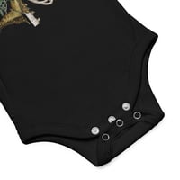 Image 2 of Skull Ribcage Flowers Baby Bodysuit - Gothic style Skeleton rose