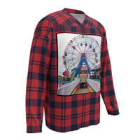 Image 3 of Wonder Wheel Recycled KiSS hockey jersey - NYC Coney Island Tartan