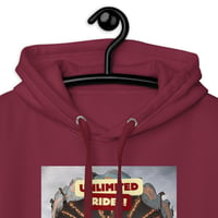 Image 5 of Unlimited Rides KiSS Unisex Hoodie- Skeleton funfair skulls