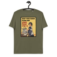 Image 1 of Keep Clean KiSS Unisex organic cotton t-shirt - Dirty mind retro ad