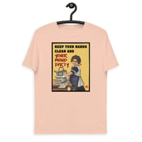 Image 2 of Keep Clean KiSS Unisex organic cotton t-shirt - Dirty mind retro ad