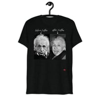 Image 2 of Albert Einstein Coffee KiSS Short sleeve t-shirt - Funny before and after