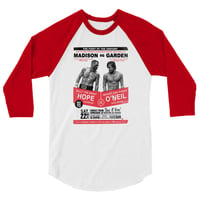 Image 2 of Southpaw Snatch KiSS 3/4 sleeve raglan shirt - Boxing Movies crossover