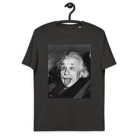 Image 2 of Albert Einstein Wink KiSS Unisex organic cotton t-shirt - Tongue Piercing Edit face