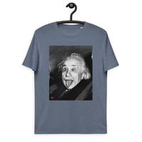 Image 3 of Albert Einstein Wink KiSS Unisex organic cotton t-shirt - Tongue Piercing Edit face