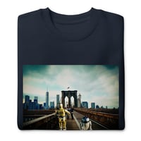 Image 2 of R2D2 C3PO NYC Unisex Premium Sweatshirt - New York Star Wars Bridge