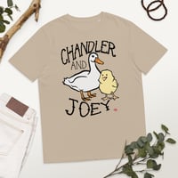 Image 2 of Joey and Chandler KiSS Unisex organic cotton t-shirt - Friends Show inspired Chick &amp; Duck