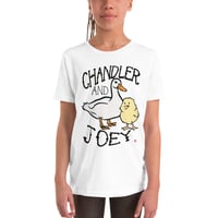 Image 3 of Joey and Chandler KiSS Youth Short Sleeve T-Shirt - Friends Show inspired Chick &amp; Duck