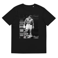 Image 2 of AJ/Ali KiSS Unisex organic cotton t-shirt - Anthony Joshua V Muhammad Ali - Half and Half - Boxing