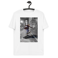 Image 2 of Joker/Batman Skateboard Unisex organic cotton t-shirt - Heath Ledger, Christian Bale - Skater Cool