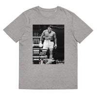 Image 3 of AJ/Ali KiSS Unisex organic cotton t-shirt - Anthony Joshua V Muhammad Ali - Half and Half - Boxing