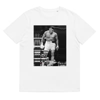 Image 4 of AJ/Ali KiSS Unisex organic cotton t-shirt - Anthony Joshua V Muhammad Ali - Half and Half - Boxing