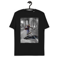 Image 4 of Joker/Batman Skateboard Unisex organic cotton t-shirt - Heath Ledger, Christian Bale - Skater Cool