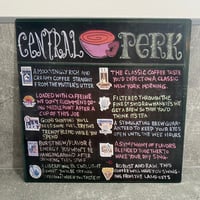 Image 1 of Central Perk Menu KiSS Metal Print Sign  - Friends Show - Aluminium Wall Art - Coffee Kitchen