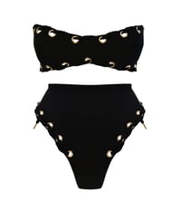 Image 4 of HMBD BLACK EYELETS BANDEAU BRA