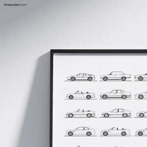 BMW M Production History Poster