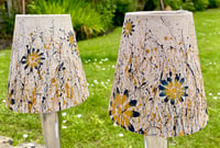 Image 1 of Hand painted pair of candle lampshades 