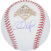 Chase Utley: Phillies 2008 World Series Autographed Baseball
