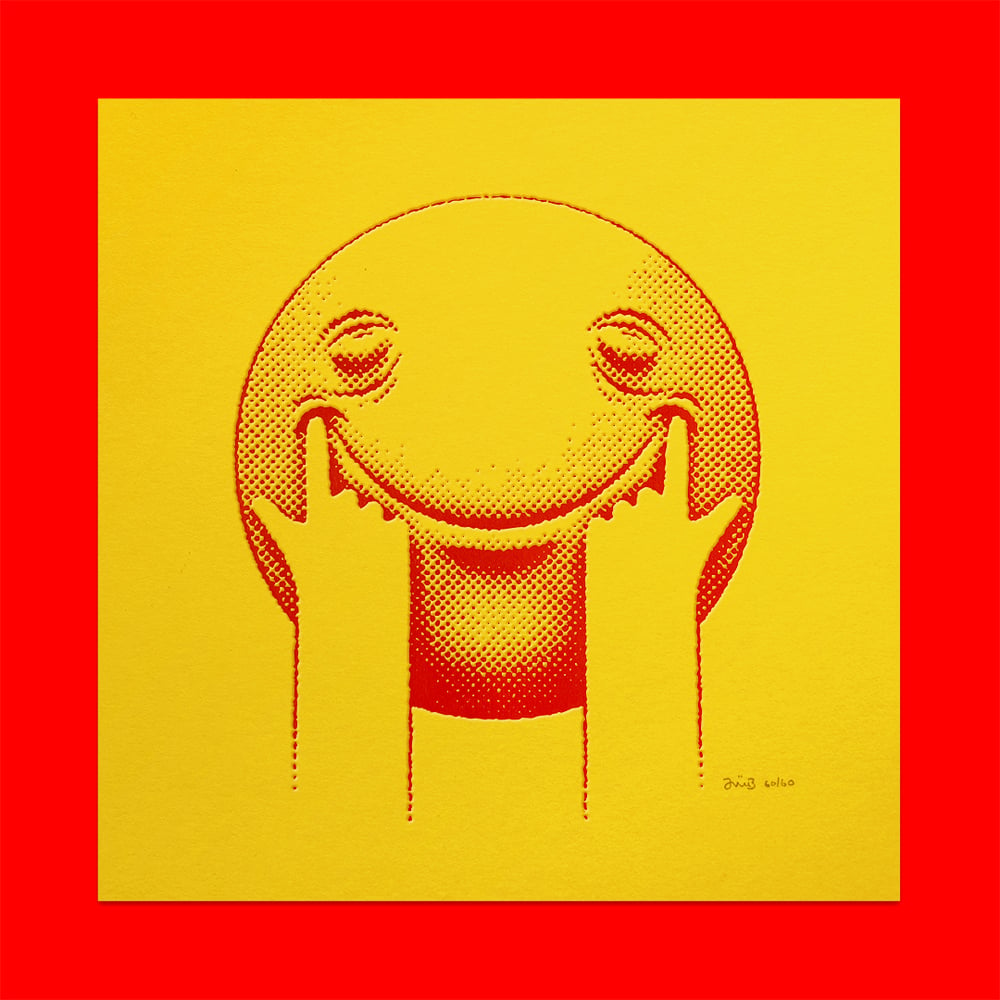 Image of Smile - 12x12" Letterpress Print