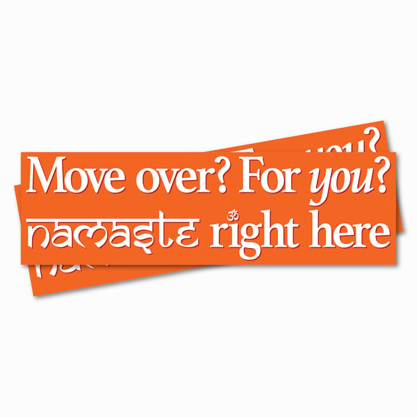 Image of Namaste bumper sticker (2 pack, ships free)