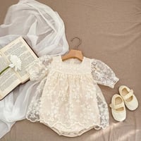 Image 2 of Lace Cream Romper 