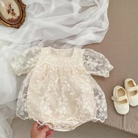 Image 4 of Lace Cream Romper 