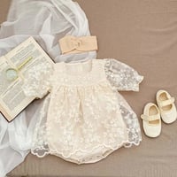 Image 3 of Lace Cream Romper 