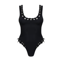 Image 1 of HMBD BLACK EYELETS SWIMSUIT