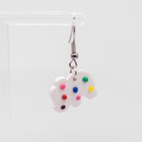 Image 2 of White Animal Cracker Earrings