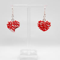 Image 1 of Red Velvet Heart Cake Earrings