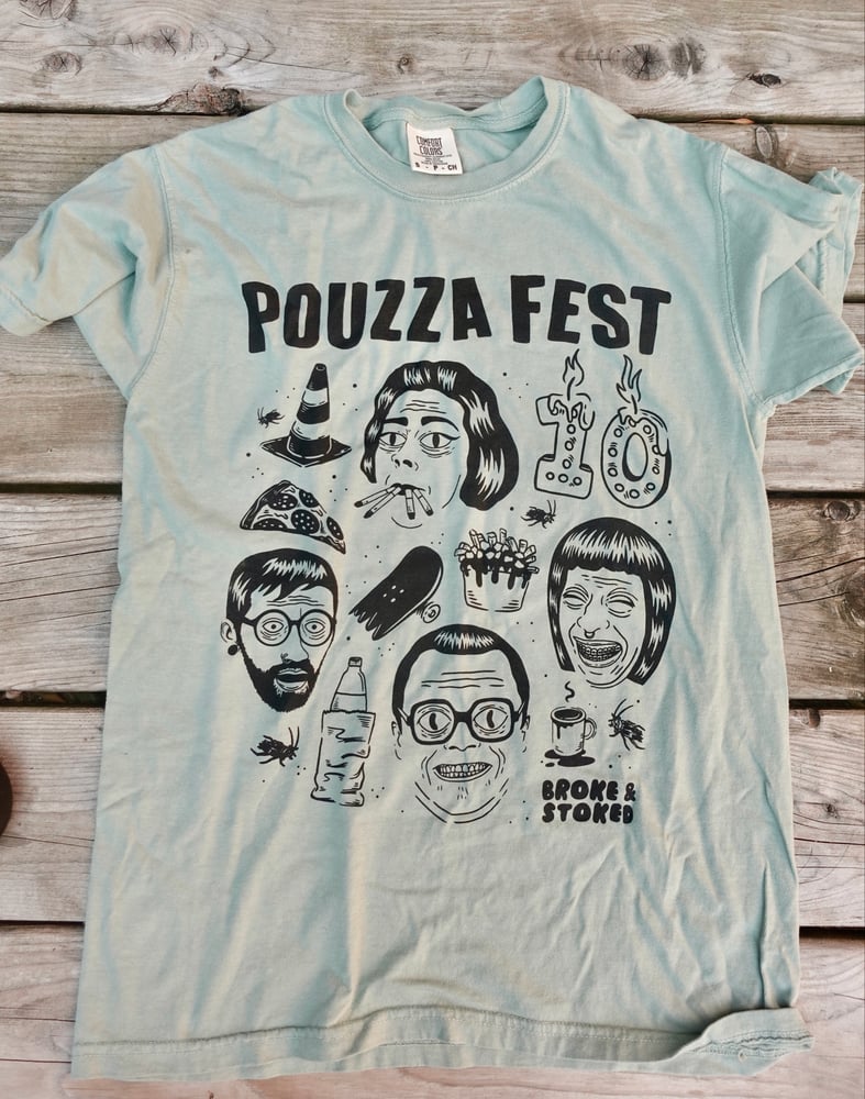 Image de Pouzza t-shirt " 10 ans " x Broke N Stoked. 1 LEFT ( SMALL )