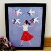 Affiche "la femme et les oiseaux"
