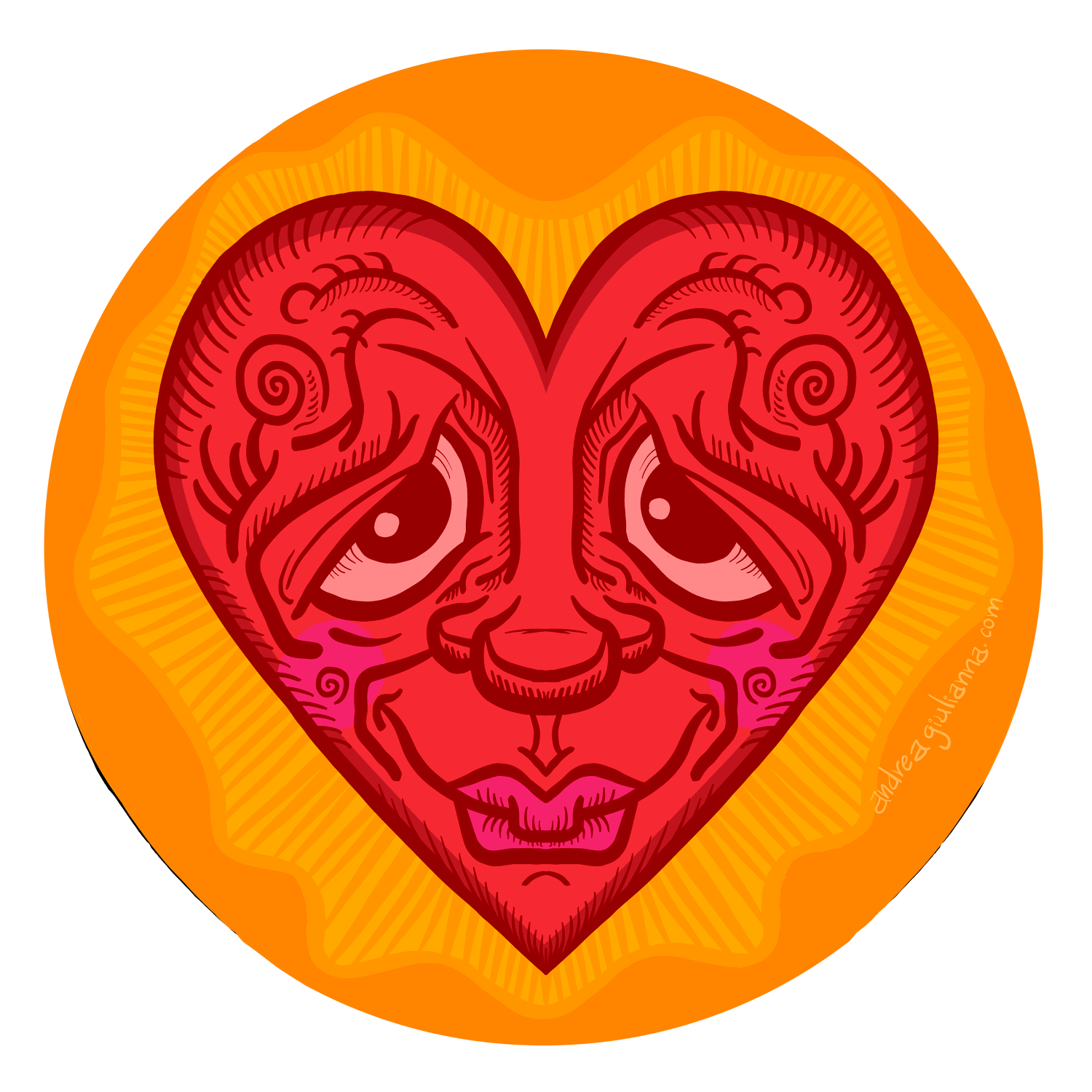 heart drink mat