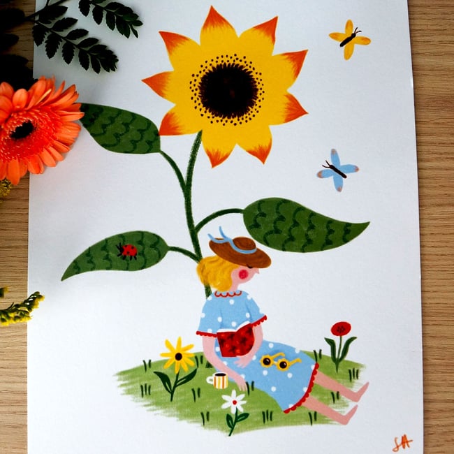 Affiche le tournesol