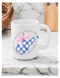 Image 1 of West Virginia Preppy Gingham Mug