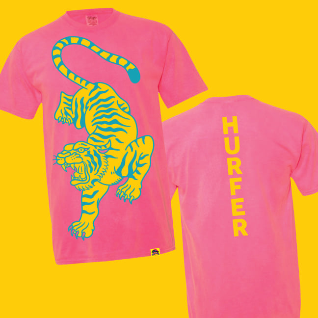 Crawling Tiger Neon Pink T-shirt