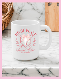 Image 1 of Home Plate Social Club Baseball Mug