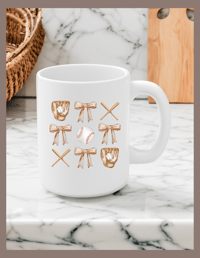 Image 1 of Baseball Coquette Bow Mug