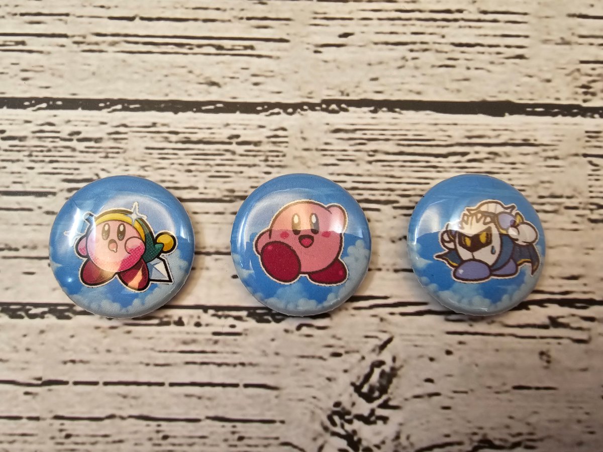 Kirby Pins/Buttons | Topher Customs